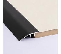 Barre De Seuil Aluminium Bande De Seuil De Porte De Sol, Noire Argent Bordure De Sol Bande Transition, Imperméable Profil Rail De Transition Plate Pour Écarts De Sol Irréguliers, Avec Adhésif