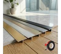 Barre De Seuil Aluminium Forme T - Profilé De Jonction Sol Robuste - Raccord Parfait for Parquet Carrelage 3x90cm - Fixation Invisible Sans Vis(Black,3pcs*90 * 3.3cm)