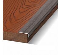 Barre de Seuil Aluminium Profilé de Transition de Sol en Forme de L Idéal pour Carrelage, Bois et Stratifié Seuil de Porte Intérieur pour Protection des Bords et Joints(Grey Oak,20mmx7.5mmx0.9m)