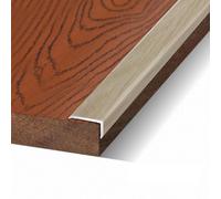 Barre de Seuil Aluminium Profilé de Transition de Sol en Forme de L Idéal pour Carrelage, Bois et Stratifié Seuil de Porte Intérieur pour Protection des Bords et Joints(Light Maca,15mmx7.5mmx0.9m)