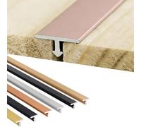 Barre De Seuil Autoadhésive, 3 PCS 90cm Profilé De Transition, Barres De Transition En Aluminium, Profilé En T Pour Couvrir Les Espaces Entre Les Sols En Bois(Purple gold,W:3.3cm)