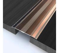 Barre de Seuil Bande de Transition de Seuil de 6 Cm (2 3/8") de Large, Garniture de Connecteur de Moquette à Carrelage, Réducteur de Rampe de Porte Antidérapante Extérieure, Alliage D'aluminium (Colo