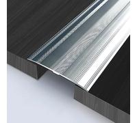 Barre de Seuil Bande de Transition de Seuil de 6 Cm (2 3/8") de Large, Garniture de Connecteur de Moquette à Carrelage, Réducteur de Rampe de Porte Antidérapante Extérieure, Alliage D'aluminium (Colo