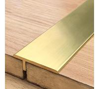 ROYUMI Barre de Seuil Bande de Transition de Seuil en Laiton Plate en Forme de T, Revêtement de Sol Couvrant L'équilibre de Jonction, Protecteur de Bord de Séparation pour Portes D'entrée, Décoration