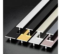 Barre de Seuil, Bande de Transition de Sol, Moulure de Bordure de L, Profilé de Transition pour Carrelage, Bois, Joint de Stratifié, Aluminium, L90cm 3PCS(Pink,W0.8cm)