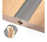 Barre De Seuil Bande De Transition En Méta,Bande De Seuil De Porte Étanche Pour Carrelage, Planches Stratifiées, Sol En Vinyle, 1,3 Po De Largeur(Dark gray)
