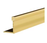 Barre de Seuil Bande de Transition Étroite en Laiton, Barre de Seuil Dorée pour Parquet, Carrelage, Vinyle, Stratifié, Bande de Jonction pour Portes de Même Hauteur(L110cm/43",5x15mm/0.19"x0.59")