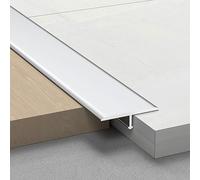 Barre de Seuil Bandes de recouvrement de joints Facile à installer for portes/carreaux/moquettes/parquets en bois et carreaux de faïence(Silver,40mm L2.7m/9ft)