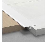 Barre de Seuil Bandes de recouvrement de joints Facile à installer for portes/carreaux/moquettes/parquets en bois et carreaux de faïence(White,30mm L2.7m/9ft)