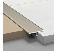 Barre de Seuil Bandes de recouvrement de joints Facile à installer for portes/carreaux/moquettes/parquets en bois et carreaux de faïence(Champagne,50mm L2.7m/9ft)