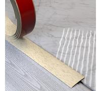 Barre de Seuil Bandes de transition for sol avec support adhésif puissant Woodgrain Bordure PVC autocollante Cache-seuil for joints entre moquette et sol(1,4cm L10m/33ft)