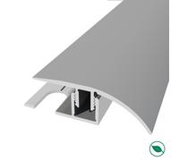 barre de seuil + base différence niveau aluminium coloris (25) acier Long 90 cm larg 3,9cm Ht 1,4cm FORESTEA Dimensions : 900 mm x