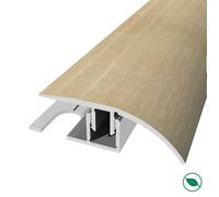 barre de seuil + base différence niveau aluminium coloris (42) Chêne poli Long 90 cm larg 3,9cm Ht 1,4cm FORESTEA Dimensions : 900