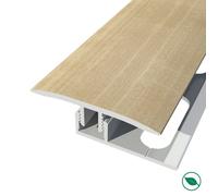 barre de seuil + base joint dilatation aluminium coloris (42) Chêne poli Long 90 cm larg 3,5cm Ht 1,4cm FORESTEA Dimensions : 900