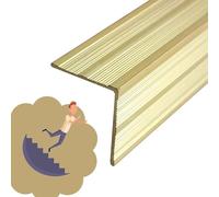 Barre de Seuil Bordure Antidérapante Laiton Marches Bois, Protège-nez Marche L, Protection Nez Marche Étroit/Barre Transition Intérieur, Personnalisable(34x30mm(1.34x1.18"))