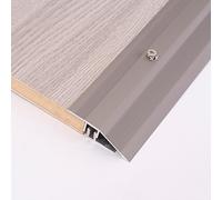 Barre de Seuil Boupe de Transition de Seuil de Porte Cannelé, Rampe Réducteur D'entrée en Aluminium avec Vis et Base, Garniture du Joint au Sol pour Fauteuil Roulant/Balayeur (Color : Champagne Gol