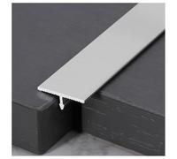 Barre De Seuil De 300cm, T En Aluminium Et Bande De Seuil De Transition De Sol Pour Seuil De Porte Et Jonction Des Espaces De Revêtement De Sol De Planches Stratifiées Et De Carreaux (3x1 M)(Color:Sil