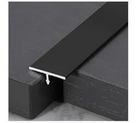 Barre De Seuil De 300cm, T En Aluminium Et Bande De Seuil De Transition De Sol Pour Seuil De Porte Et Jonction Des Espaces De Revêtement De Sol De Planches Stratifiées Et De Carreaux (3x1 M)(Color:Bla