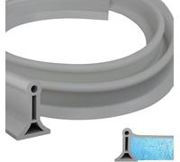 Barre de seuil de douche autocollante en silicone - 100 cm - Arrêt d'eau - Protection contre les éclaboussures - Pour salle de bain et cuisine - Gris - 1 m