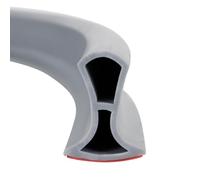 Barre de seuil de douche autocollante en silicone - Joint d'étanchéité en silicone - Pour douche, sol, salle de bain et cuisine - Gris - 1 m