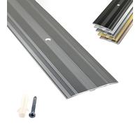 Barre de seuil de porte - Barre de transition en métal de 110 cm, séparateur de sol durable avec clous à vis pour des transitions de surface lisses, design robuste pour une utilisation durable