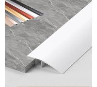 Barre de seuil de porte en aluminium for planchers, rampes d'accès, carrelage, lames de stratifié, comble les différences de hauteur entre 1 et 3,5 cm, 2 unités(Diamond White,10cm(W))