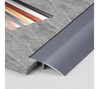 Barre de seuil de porte en aluminium for planchers, rampes d'accès, carrelage, lames de stratifié, comble les différences de hauteur entre 1 et 3,5 cm, 2 unités(Iron Gray,10cm(W))