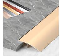 Barre de seuil de porte en aluminium for planchers, rampes d'accès, carrelage, lames de stratifié, comble les différences de hauteur entre 1 et 3,5 cm, 2 unités(Titanium,10cm(W))