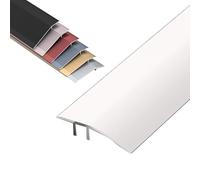 Barre de seuil de transition en aluminium, découpable, hauteur de pente 0,8 à 3,5 cm, réducteur for moquette, parquet ou carrelage, joint d'étanchéité, lot de 2(Pearl White,4.2cm(W))