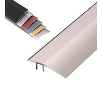 Barre de seuil de transition en aluminium, découpable, hauteur de pente 0,8 à 3,5 cm, réducteur for moquette, parquet ou carrelage, joint d'étanchéité, lot de 2(Purple Gold,10cm(W))