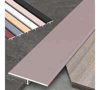 Barre de Seuil en Aluminium - Profilé en T, Bande de Transition de Sol pour Porte, Séparation Entre Carrelage, Stratifié, Moquette, Lames - Finition et Jonction Parfaite, L90cm 3PCS(Pink,W2cm)