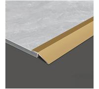 Barre de Seuil en Aluminium, Rampe de Seuil de bord, barre de recouvrement 3,5cm De Large, Finition pour Moquette Et Sol, Bois sur Carrelage(Gold,35mm x 0.9m)