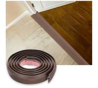 Barre de Seuil en PVC Autocollante, Profilé de Transition de Sol Multi-Usage, Convient pour Une Pente de Seuil de 7-10 mm, Idéale pour Stratifié, Moquette, Sol, Parquet(Coffee,3.0m/10ft)