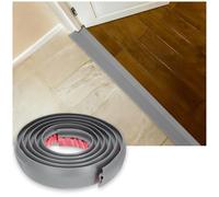 Barre de Seuil en PVC Autocollante, Profilé de Transition de Sol Multi-Usage, Convient pour Une Pente de Seuil de 7-10 mm, Idéale pour Stratifié, Moquette, Sol, Parquet(Gray,3.0m/10ft)