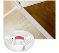 Barre de Seuil en PVC Autocollante, Profilé de Transition de Sol Multi-Usage, Convient pour Une Pente de Seuil de 7-10 mm, Idéale pour Stratifié, Moquette, Sol, Parquet(White,3.0m/10ft)