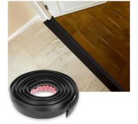 Barre de Seuil en PVC Autocollante, Profilé de Transition de Sol Multi-Usage, Convient pour Une Pente de Seuil de 7-10 mm, Idéale pour Stratifié, Moquette, Sol, Parquet(Black,3.0m/10ft)