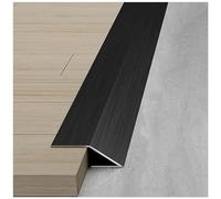 Barre de Seuil Noir Bande De Seuil De Transition Pour Sol, Comble L'écart De Hauteur Entre 1 Et 1,8 Cm, Bordure De Tapis Acier Inoxydable, Du Stratifié Au Vinyle ( Color : Black , Size : H-1.2cm/0.47"