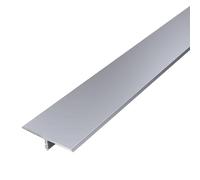 Barre de Seuil Profilé de Transition de Sol en Alliage D'aluminium en Forme de T, 3,3 cm; Seuil de Porte Autocollant; Cache-joint Plat pour Joints de Sol.(Gray)