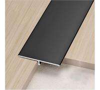 Barre de Seuil, Profilé de Transition en Aluminium, Moulure en T, Bande de Séparation pour Sol pour Portes, Seuil Stratifié, Transition Moquette et Carrelage (Black 2.5cmx2.7m)