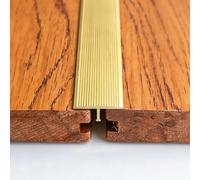 Barre de Seuil Profilé de Transition Pour Sol en Forme de T, en Laiton | Barre de Seuil Plate et Antidérapante, Profilé de Finition pour Une Transition Sans Joint, 90 à 160 cm, Adapté aux Parquets