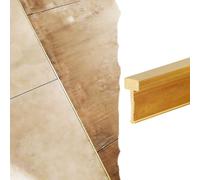 Barre de Seuil Profilé Transition Laiton Massif Brossé, Disponible 100 120 130 140 150 160cm, Joint-joint Mince Parquet Carrelage, Moulure T Encadrement Porte Mur(L150cm/59",W5xH12mm(0.2x0.47"))