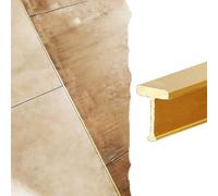 Barre de Seuil Profilé Transition Laiton Massif Brossé, Disponible 100 120 130 140 150 160cm, Joint-joint Mince Parquet Carrelage, Moulure T Encadrement Porte Mur(L140cm/55",W5xH7mm(0.2x0.28"))