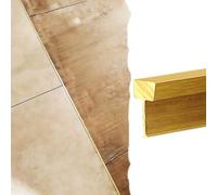 Barre de Seuil Profilé Transition Laiton Massif Brossé, Disponible 100 120 130 140 150 160cm, Joint-joint Mince Parquet Carrelage, Moulure T Encadrement Porte Mur(L110cm/43",W5xH15mm(0.2x0.59"))