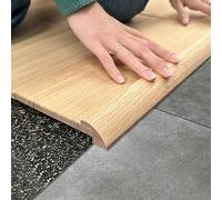 Barre de seuil rattrapage de niveau à recouvrement Chêne l. 35mm Long. 1m Ep. 20mm Brut