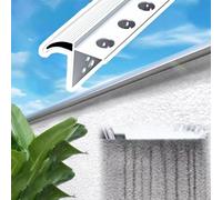 Barre de Seuil Solin de Larmier Mural en Aluminium, Bande D'égouttement Extérieure en Bec d'aigle, Gouttières de 125 cm, Gouttière Anti-Pluie pour Fenêtres(20mm (0.8in))