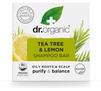 Barre De Shampoing Au Tea Tree & Citron Dr Organic, Purifiant, Racines & Cuir Chevelu Gras, Nouveau, Sans Plastique, Naturel, Végan, Sans Cruauté, Sans Paraben & Sls, Bio, 75g