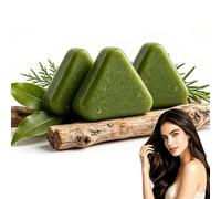 Barre de Shampoing Coréenne Revitalisante, Shampoing Solide Romarin et Acides Aminés, Formule Botanique Fortifiante et Douce, Hydratation du Cuir Chevelu, Soin Herbal Naturel(3pcs)
