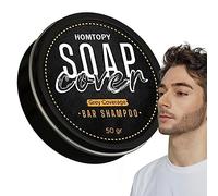 Barre De Shampooing Assombrissant Les Cheveux | Soap Cover Bar Savon Pour Cheveux Gris | Reverse Grey Hair Bar Shampooing | Pour Réparer Les Cheveux, 7.2x7.2cm