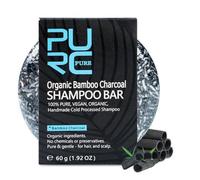 Barre de shampooing au charbon de bambou pur pour réduire les cheveux gris et blancs, nettoyage en profondeur, savon anti-frisottis endommagé, soin des cheveux, savon assombrissant pour cheveux