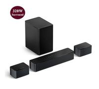 Barre de son 5.1ch ULTIMEA Poseidon D50 avec Caisson de basses + 2 enceintes, Surround virtuel et Basse Réglable